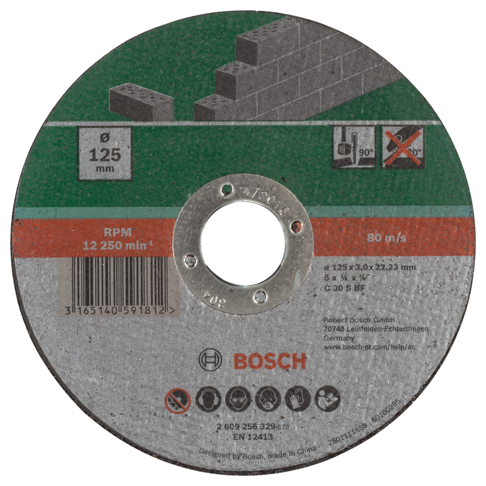 Bosch Accessoires Doorslijpschijf Steen, 125 X2,5 Recht - 2609256329
