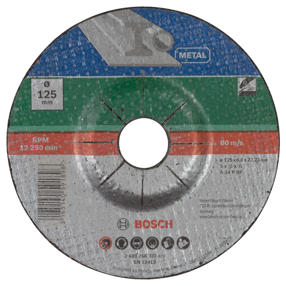 Bosch 2609256337 Afbraamschijf gebogen, metaal Ø 125 mm 1 stuks