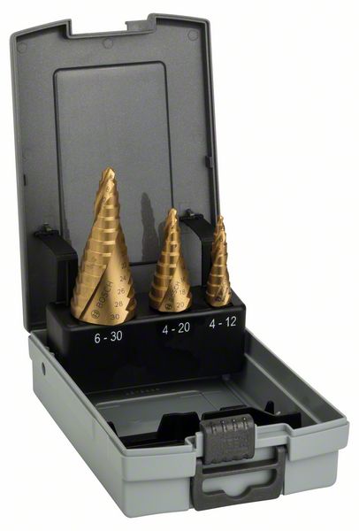 Bosch Accessoires 3-delige set trappenboren HSS-TiN 1st - 2608587432