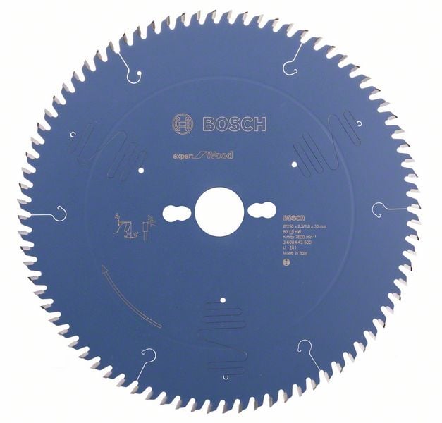 Bosch Accessoires Cirkelzaagblad expert for Wood 250x30x2.5/1.8x80 T - 2608642500