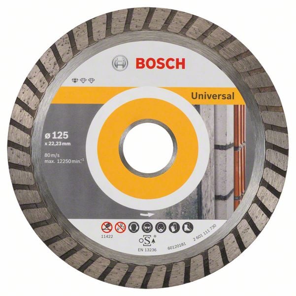 Bosch Accessoires Diamantdoorslijpschijf Standard for Universal Turbo 125 x 22,23 x 2 x 10 mm 10st - 2608603250