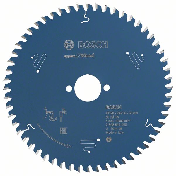 Bosch Accessoires Cirkelzaagblad expert for Wood 190x30x2.6/1.6x56 T - 2608644050