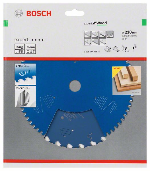 Bosch Accessoires Cirkelzaagblad expert for Wood 210x30x2.8/1.8x30 T - 2608644058