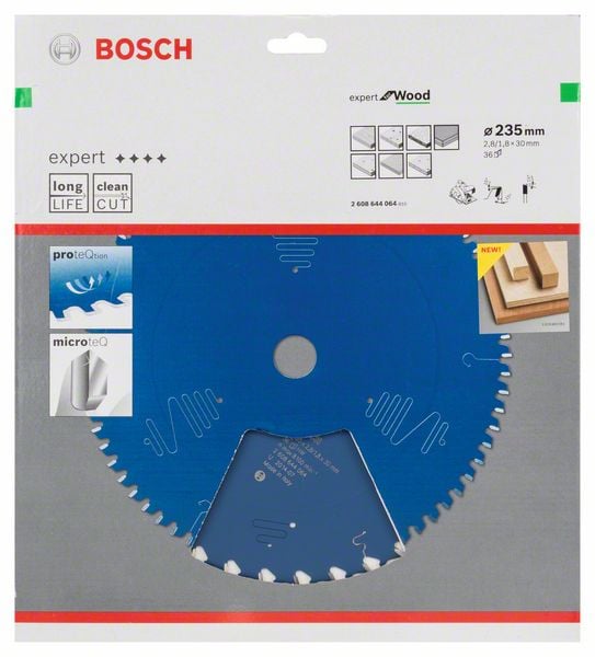 Bosch Accessoires Cirkelzaagblad expert for Wood 235x30x2.8/1.8x36 T - 2608644064