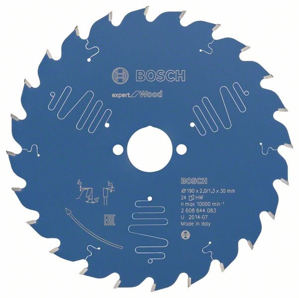 Bosch Accessoires Cirkelzaagblad 190x30x2/1.3x24 T - 2608644083