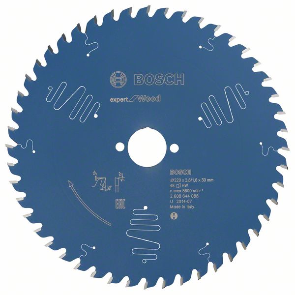 Bosch Accessoires Cirkelzaagblad expert for Wood 220x30x2.6/1.6x48 T - 2608644088