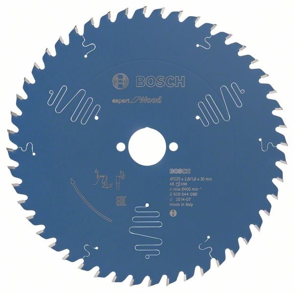 Bosch Accessoires Cirkelzaagblad expert for Wood 225x30x2.6/1.6x48 T - 2608644090