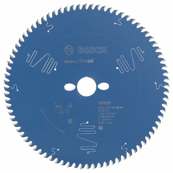 Bosch Accessoires Cirkelzaagblad expert for Wood 260x30x2.8/1.8x80 T - 2608644091