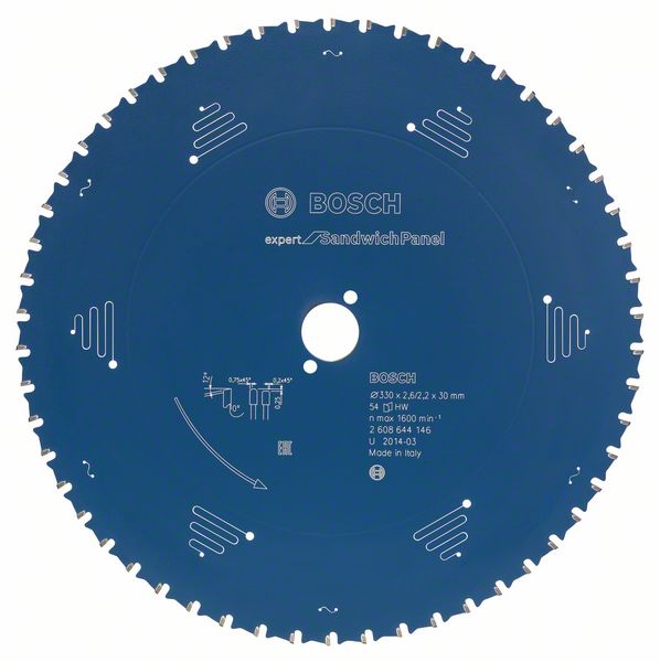 Bosch Accessoires Cirkelzaagblad Expert for SandwichPanel 350x30x2.9/2.5x60 T - 2608644165