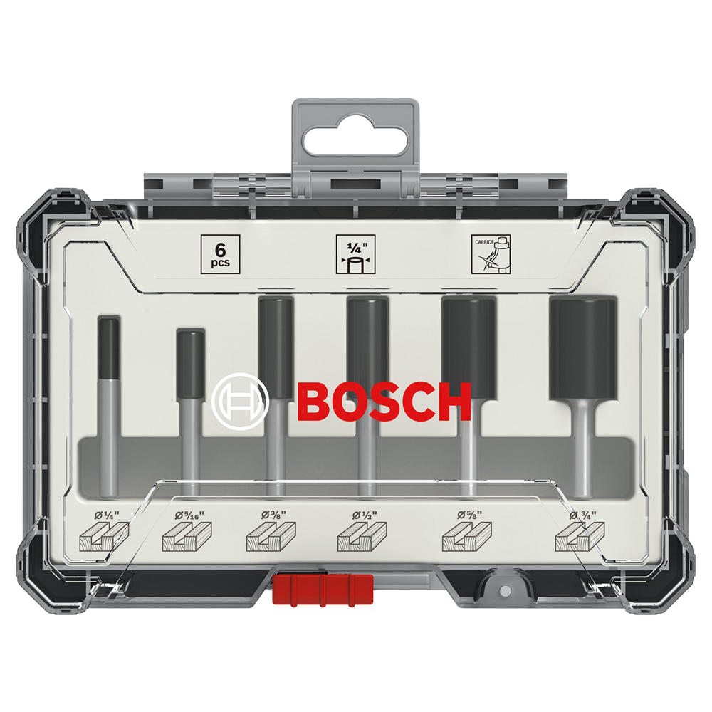 Bosch Accessoires Frezenset Rechte Schacht | 1/4" | 6-delig - 2607017467