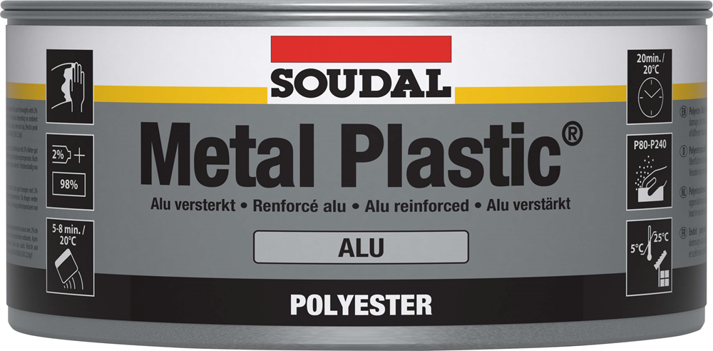 Soudal Metal Plastic Alu | Polyesterplamuur | 2 kg | 30045 103426