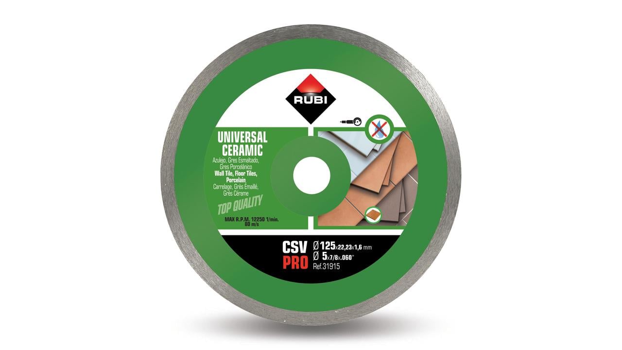 Rubi CSV 125 Pro Diamantzaagblad | Doorlopende Diamant Kroon 31915