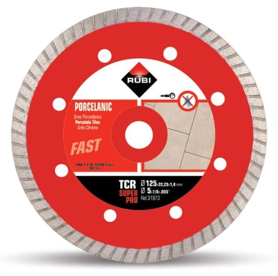 Rubi TCR 125 Superpro Turbo Diamantzaagblad | Doorlopende Diamant Kroon - 31973