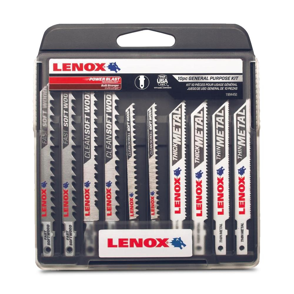 Lenox decoupeerzaagbladset | T-schacht | 10 stuks