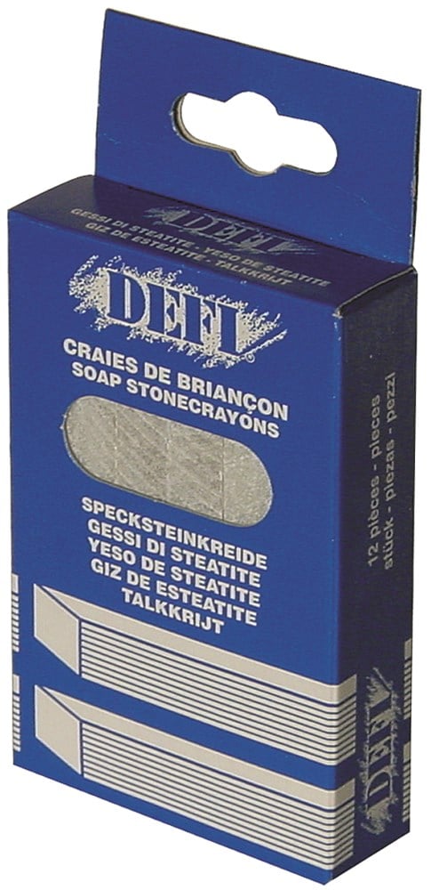 Defi Speksteenkrijt wit 4kant 100/10mm ds 12 st - 3216001
