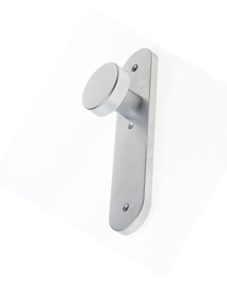 Nemef 3253 FB Beslag kortschild afgerond | Knop | los schild | F1 aluminium | Blind 9325307000
