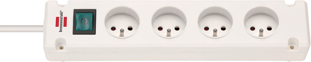 Brennenstuhl Bremounta stekkerdoos | 4-voudig | Wit | 1 5m H05VV-F 3G1 5 | Met schakelaar | FR BE 1150651124