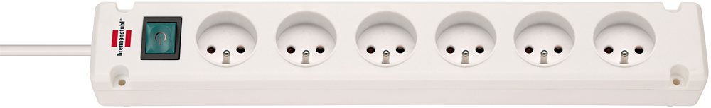 Brennenstuhl Bremounta stekkerdoos | 6-voudig | Wit | 3m H05VV-F 3G1 5 | Met schakelaar | FR BE 1150651326