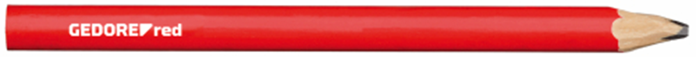 Gedore Timmermanspotlood | L 175 mm | Ovaal Rood | 12 Stuks - 3301432