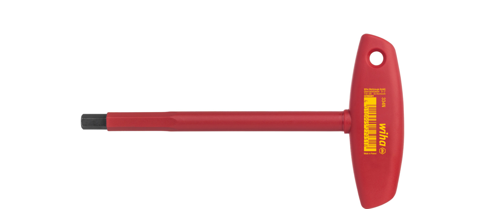 Wiha 334N060150 Stiftsleutel met dwarsgreep electric zeskant 6.0 mm x 182 mm - 27930