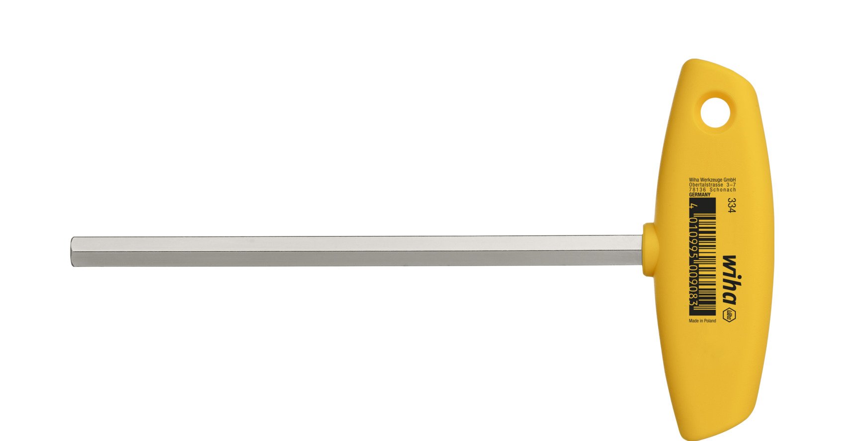 Wiha Stiftsleutel met dwarsgreep zeskant, inchuitvoering hoogglans vernikkeld (02802) 3/32 x 150 mm