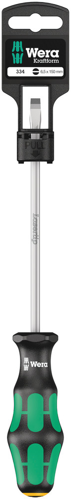 Wera 334 SB Zaagsnede Schroevendraaier, Garage Kling, 1,2 x 6,5 x 150 mm - 1 stuk(s) - 05100030001