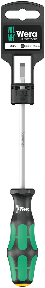 Wera 335 SB Zaagsnede Schroevendraaier, Electriciën Kling, 1,0 x 5,5 x 125 mm - 1 stuk(s) - 05100044001