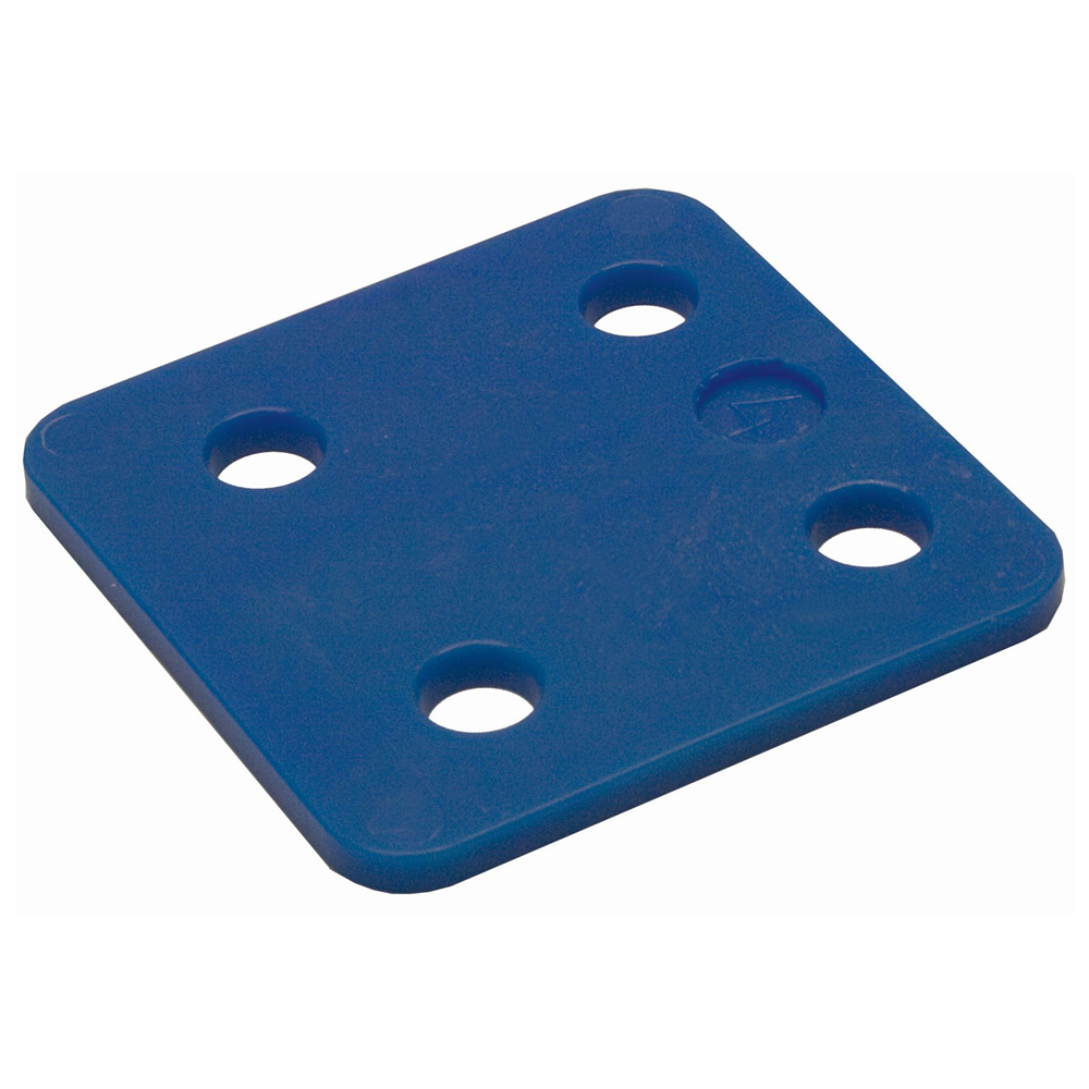 GB drukplaat zonder sleuf 4 x70x70mm blauw etiket; 48 per zak | 192 stuks 17534704