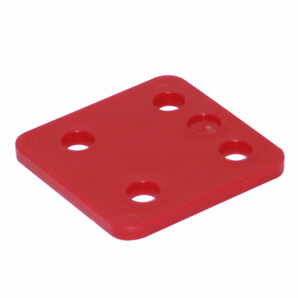 GB drukplaat zonder sleuf 5 x70x70mm rood etiket; 48 per zak | 192 stuks 17534705