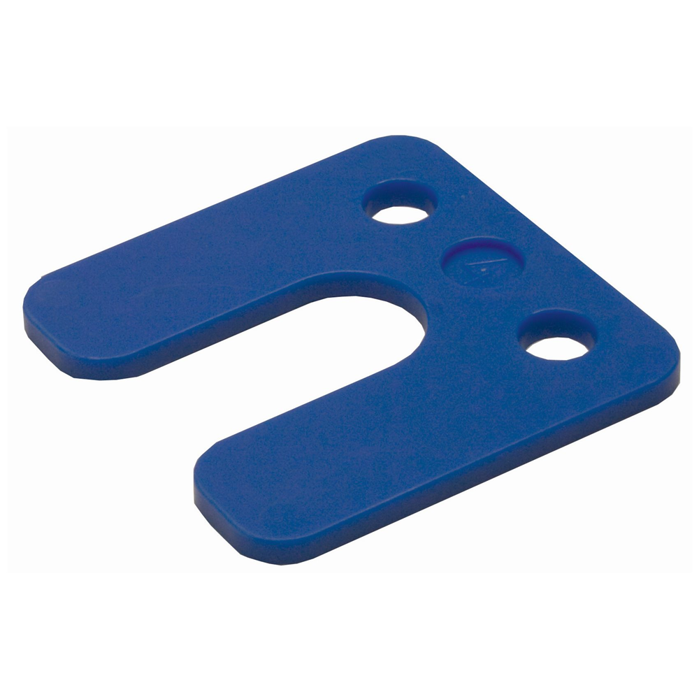 GB kunststof drukplaat 4 mm met sleuf blauw 48 stuks