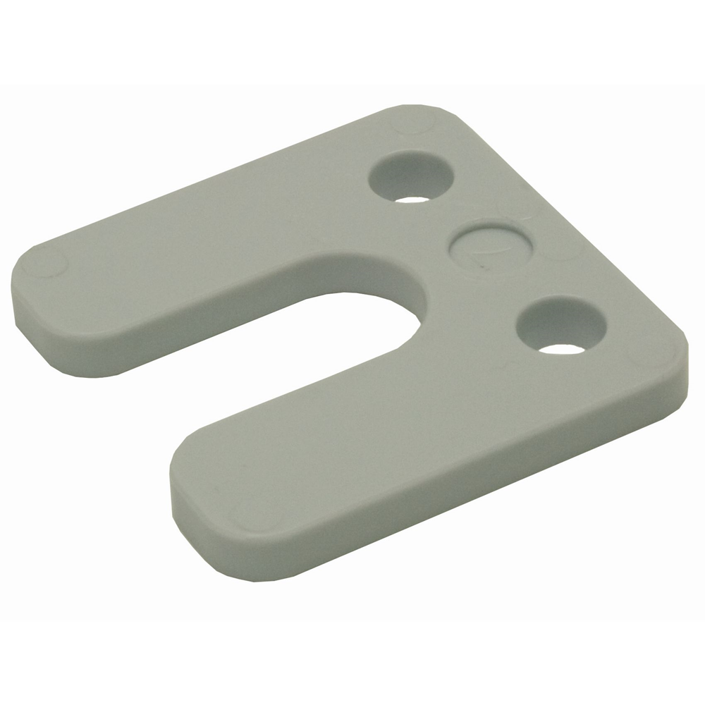 GB kunststof drukplaat 7 mm met sleuf grijs 48 stuks