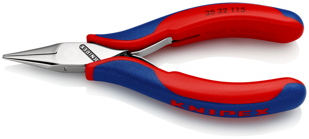 Knipex Elektronica-grijptang | Meer-componentengrepen | Lengte 115 mm | Zelfbedieningskaart/blister - 35 22 115 SB