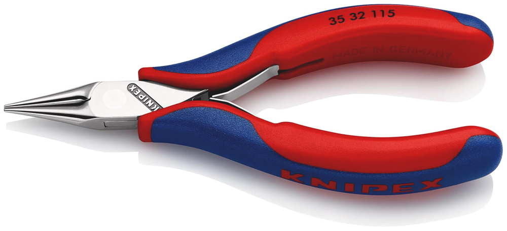 Knipex Elektronica-grijptang | Meer-componentengrepen | Lengte 115 mm | Zelfbedieningskaart/blister - 35 32 115 SB