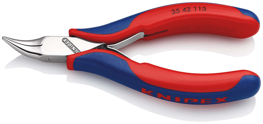 Knipex Elektronica-grijptang | Meer-componentengrepen | Lengte 115 mm | Zelfbedieningskaart/blister - 35 42 115 SB