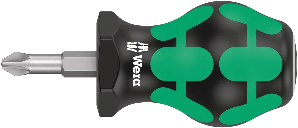 Wera 355 PZ kruiskop Stubby/carburateurschroevendraaier, PZ 2 x 25 mm - 05008854001
