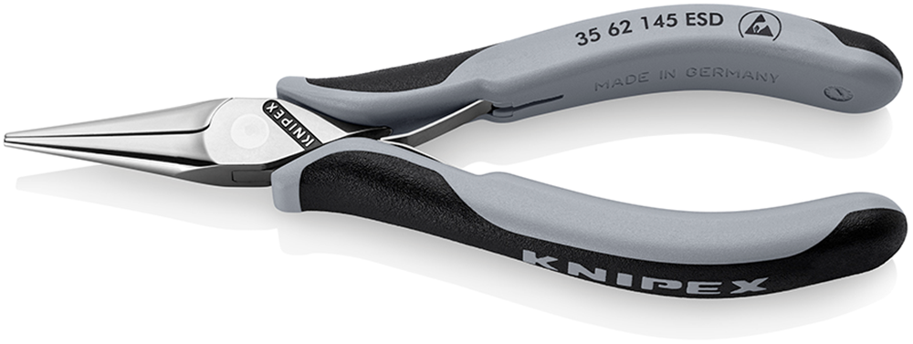 Knipex Elektronica-grijptang ESD | Doorgestoken scharnier | Meer-componentengrepen | Lengte 145 mm - 35 62 145 ESD