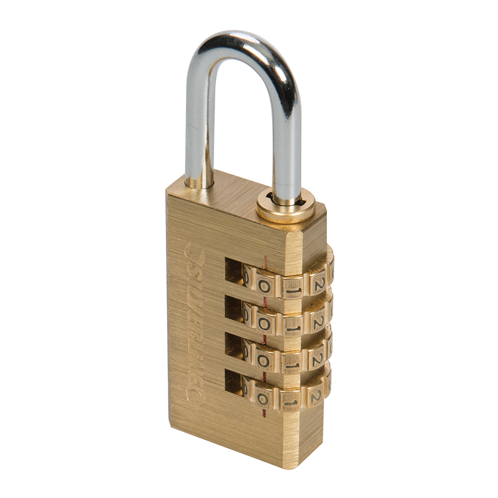 Silverline Messing combinatie hangslot | 4-cijferig - 360848
