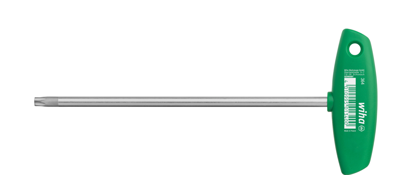 Wiha 364025200 Stiftsleutel met dwarsgreep TORX® mat verchroomd T25 x 232 mm - 01335
