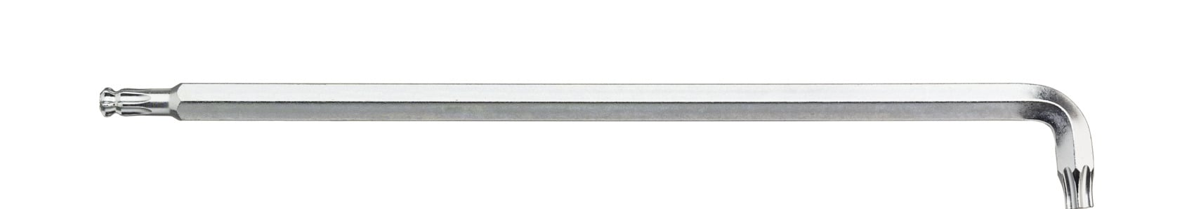 Wiha 366BET015TS Stiftsleutel TORX® kogelkop met kort been, titaanzilver T15 x 136 mm - 40972