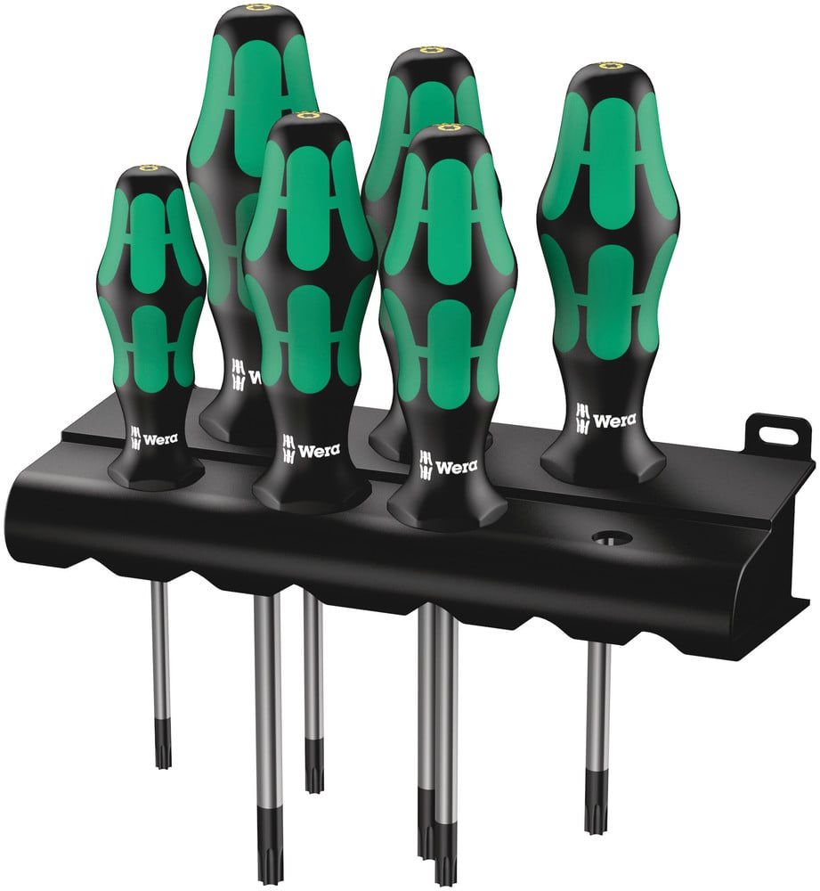 Wera 367/6 TORX® HF Kraftform Plus Schroevendraaierset met vasthoudfunctie + houder, 6 -delig - 1 stuk(s) - 05028059001