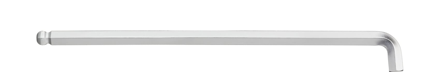 Wiha 369T030 Stiftsleutel zeskantkogelkop met kort been, mat verchroomd 3.0 mm x 128 mm - 35485