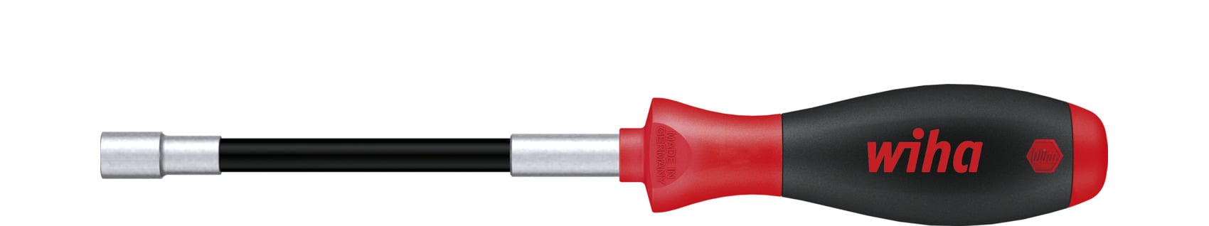 Wiha 372060 Schroevendraaier SoftFinish zeskantdopsleutel met flexibele schacht 6.0 mm x 150 mm - 01437