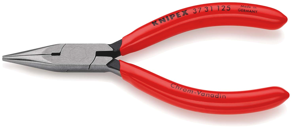 Knipex Grijptang voor fijnmechanica | Kunststof bekleed | Zwart geatramenteerd | Lengte 125 mm | Zelfbedieningskaart/blister - 37 31 125 SB