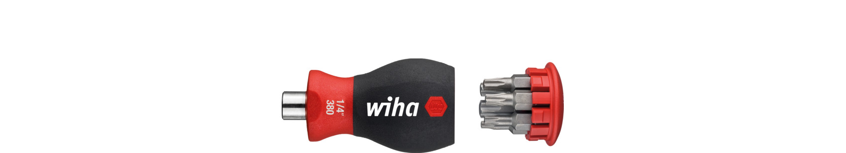 Wiha 33744 | Schroevendraaier met bitmagazijn | 1/4" | Torx | Stubby | magnetisch | 6 bits - 33744