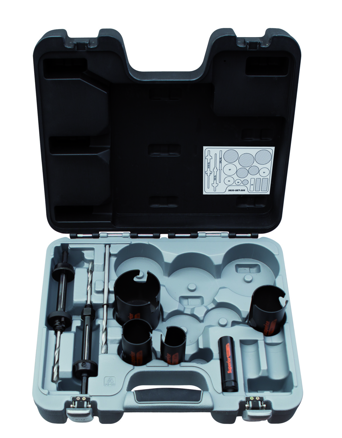 Bahco Gatzagenset | Superior™ | multiconstructie | voor hout en steen 9-delig 3833-SET-205