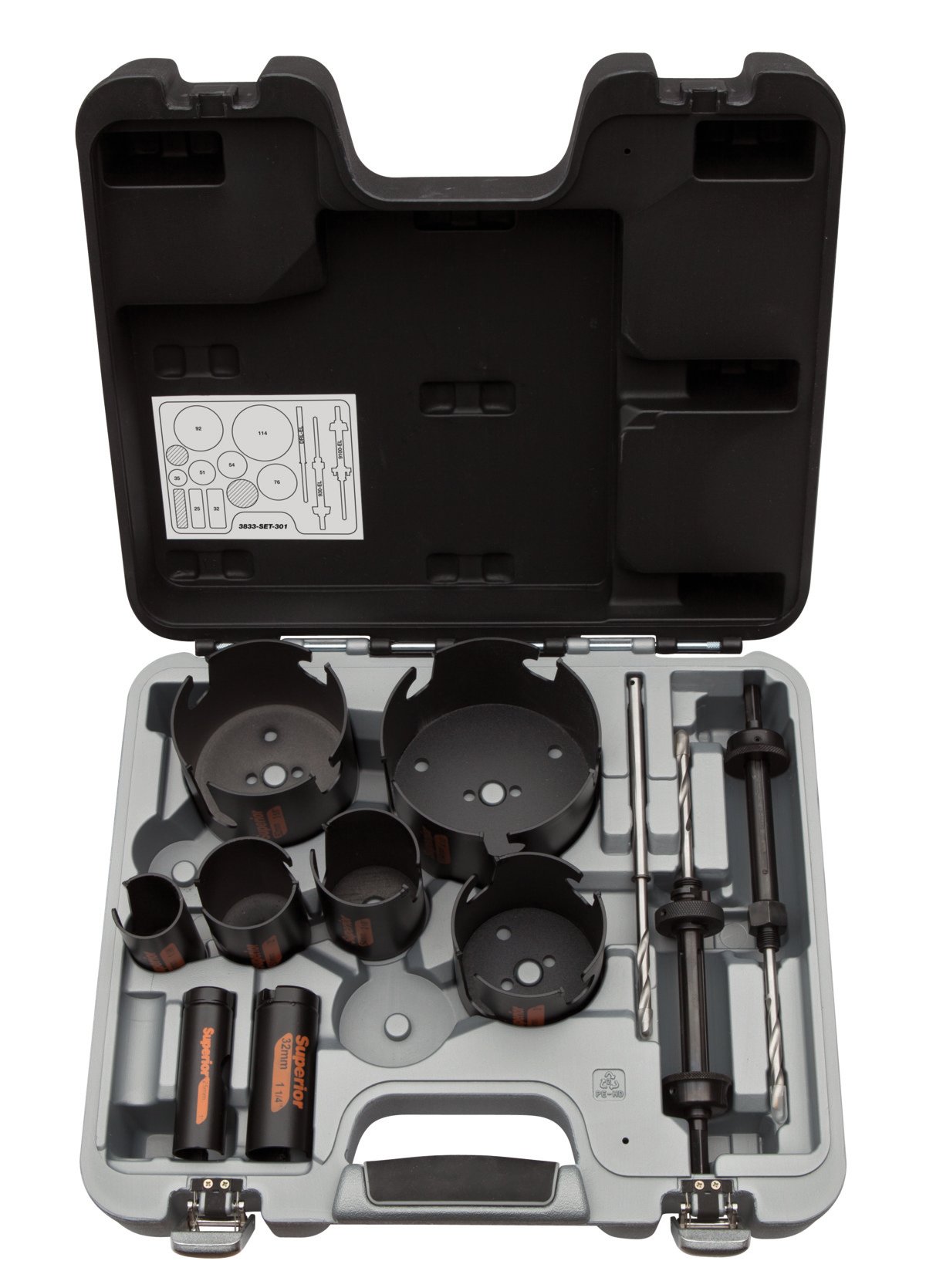Bahco Gatzagenset | Superior™ | multiconstructie | voor hout en steen 12-delig 3833-SET-301
