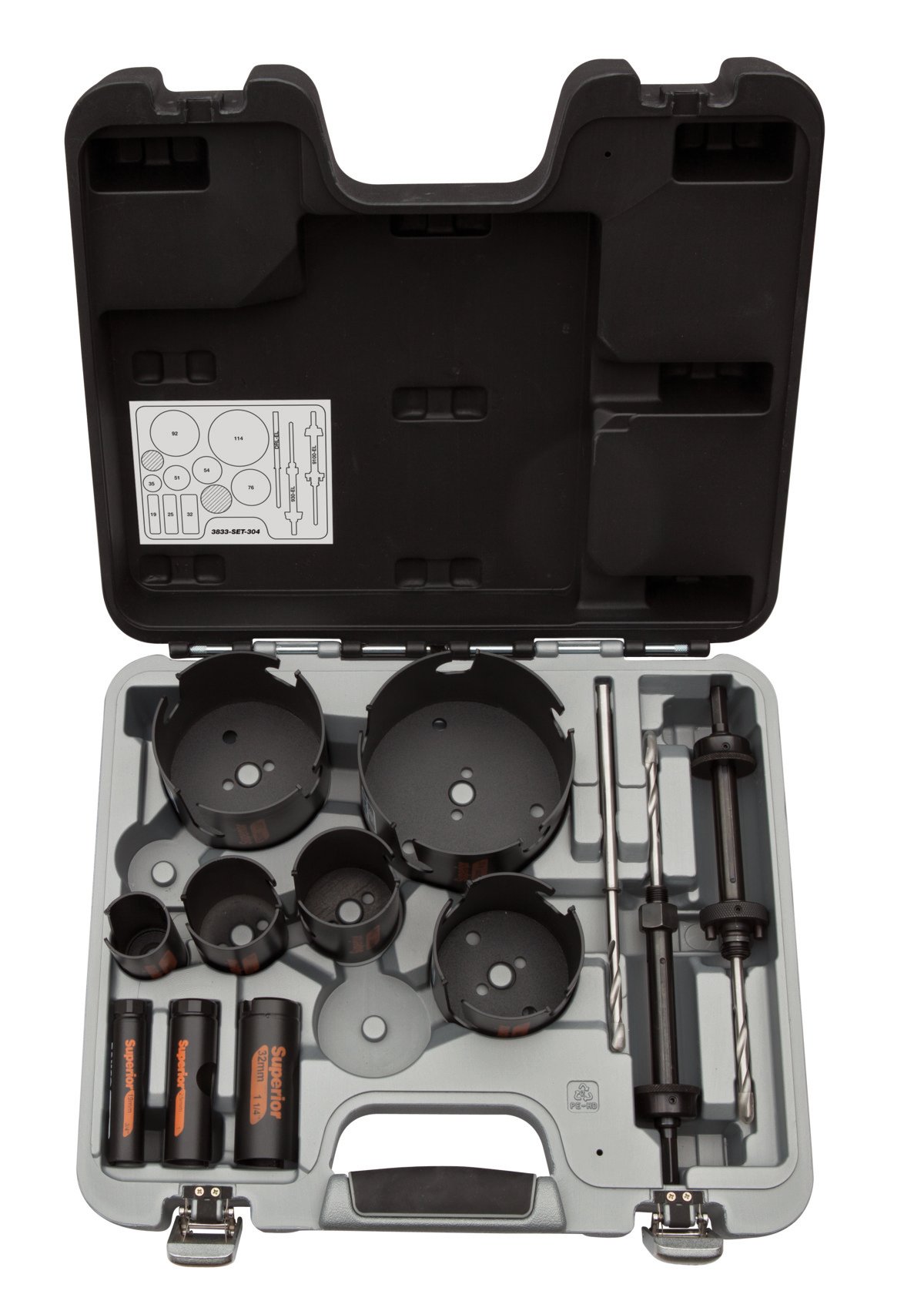 Bahco Gatzagenset | Superior™ | multiconstructie | voor hout en steen 13-delig 3833-SET-304