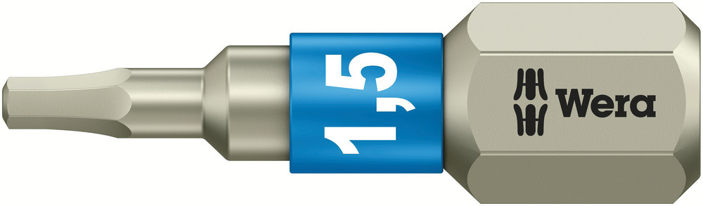 Wera 3840/1 TS Bits Zeskant, RVS, Hex-Plus, 1.5 x 25 mm - 1 stuk(s) - 05071070001