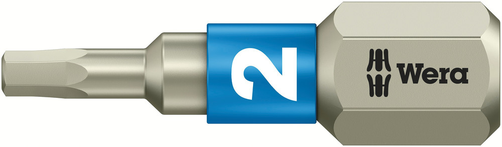 Wera 3840/1 TS Bits Zeskant, RVS, Hex-Plus, 2.0 x 25 mm - 1 stuk(s) - 05071071001