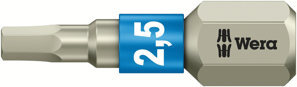 Wera 3840/1 TS Bits Zeskant, RVS, Hex-Plus, 2.5 x 25 mm - 1 stuk(s) - 05071072001